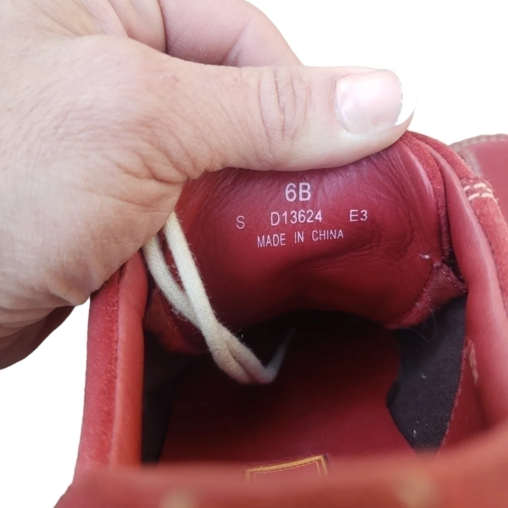 Cole Haan Red Suede Waterproof Oxfords. Men's size 6B